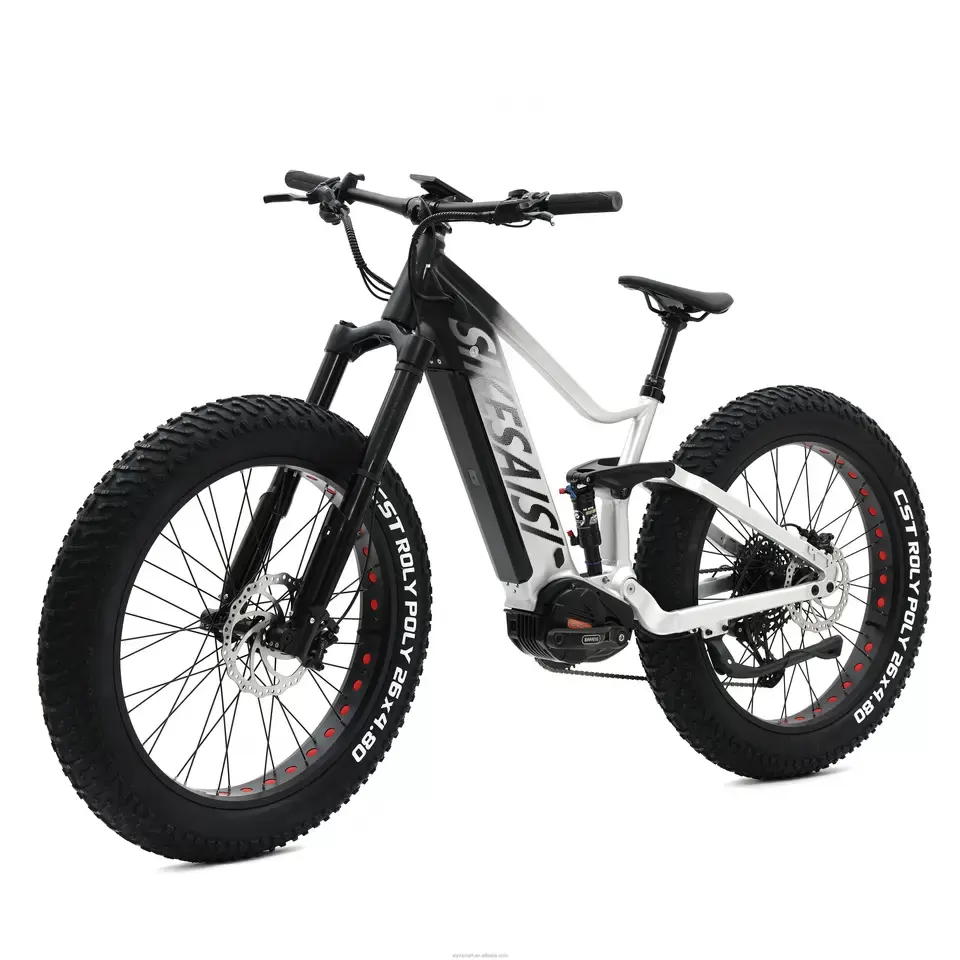 Full Suspension 26 inch Fat tire Electric Mountain Bike