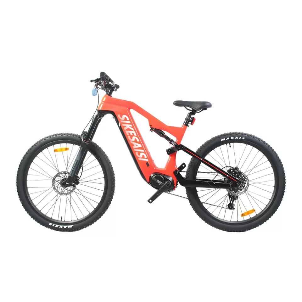 29″ Carbon Fiber Full Suspension Electric Mountain Bike