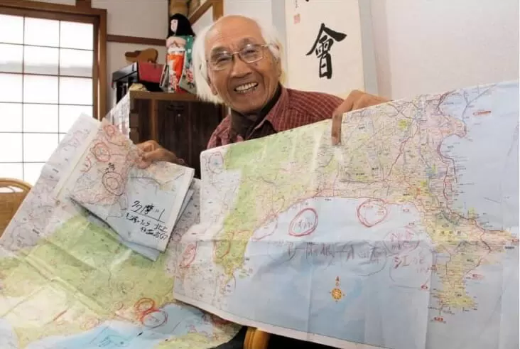 Japan’s 89-year-old brave grandpa rode a bicycle 600 kilometers to meet his son